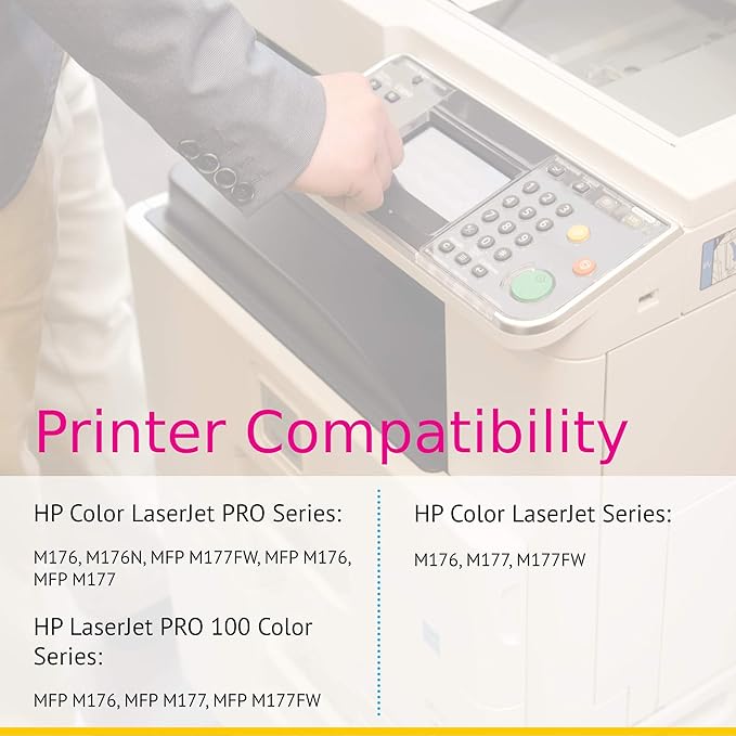 CS Replacement Toner Cartridge Compatible with HP 130A CF353A Magenta Color LASERJETM176 M177 M177FW PRO M176 M176N MFP M177FW MFP M176 MFP M177 PRO 100 MFP M176 M177 M177FW