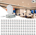 MKUJOO 96 Pack 6 Inch Ultra-Thin LED Recessed Ceiling Light with Junction Box,panel light,Daylight, 13W,2700K/3000K/3500K/4000K/5000K Selectable Dimmable Downlight ETL&FCC&CE and Energy Star Certified