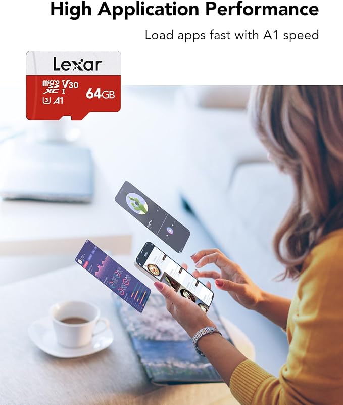 Lexar E-Series 64GB Micro SD Card 5 Pack, microSDXC UHS-I Flash Memory Card - Image 4