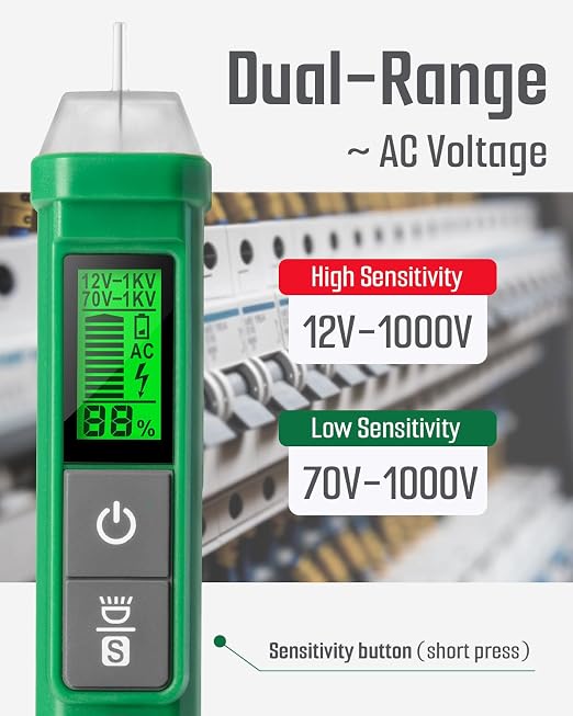TESMEN Voltage Tester, TN-213 Non-Contact Voltage Detector, Electrical Tester - Image 4