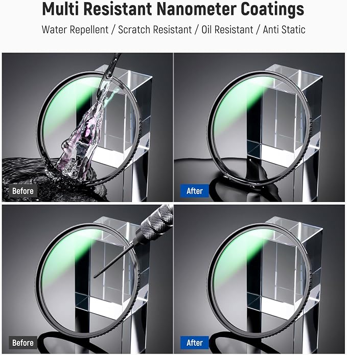 NEEWER 67mm MC UV Protection Filter 24 Layer Multi Resistant Nano Coatings/HD - Image 6