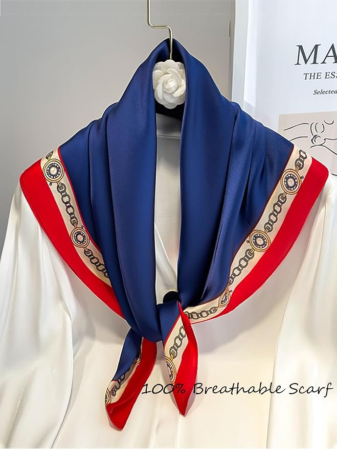 Silky Scarf for Women Lightweight Satin Bandanas Neck Hair Wrap For Sleeping - Image 3