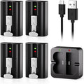 4-Pack Replacement Battery for Ring Doorbell - 7200mAh Rechargeable Camera by Lesaps