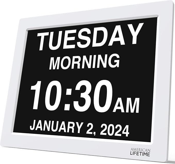 American Lifetime 【New 2024 Dementia Clock Large Digital Clock by AmericanLifetime
