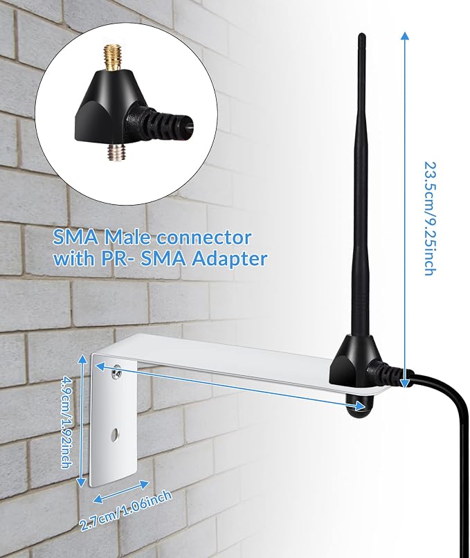 Smart Gate Door Opener Antenna 433.92 MHz Long Range Receiver 10 feet Low Loss - Image 2