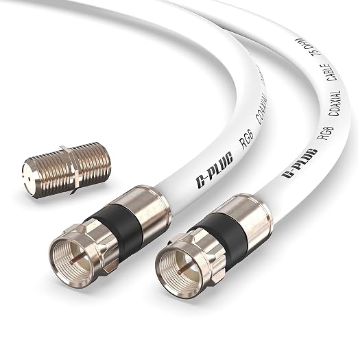 G-PLUG 25FT RG6 Coaxial Cable Connectors Set by G-PLUG