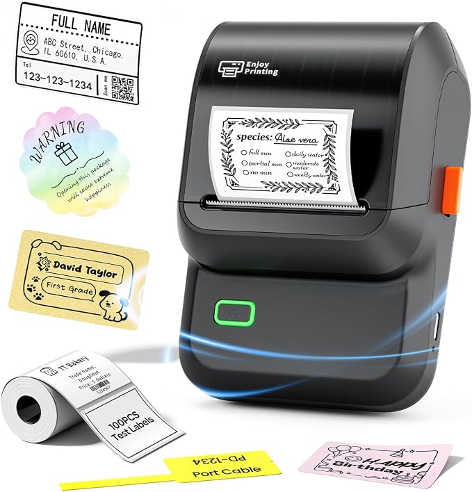 Ponek Label Maker Machine with Tape, M100 Address Barcode Label Printer by Ponek