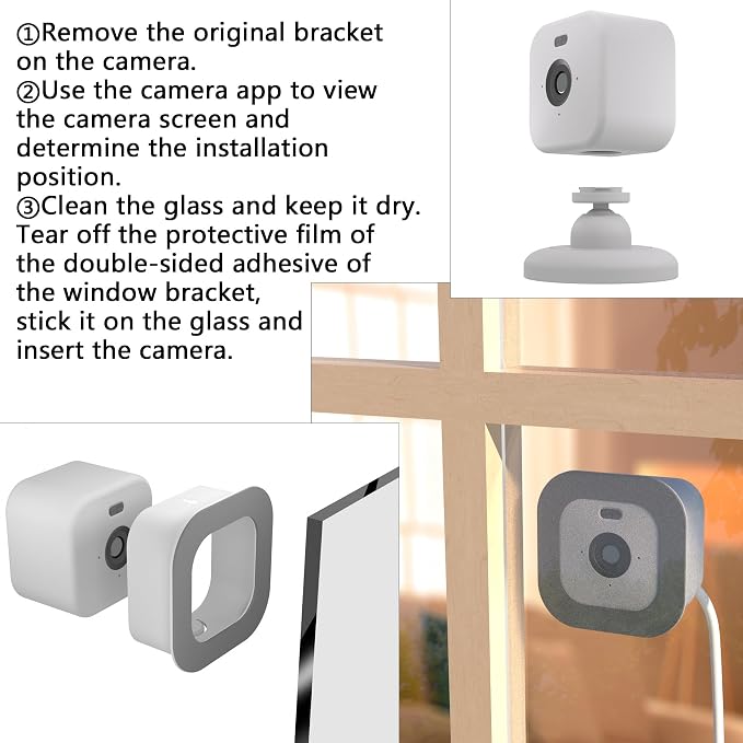 2 Pack Window Mount for Blink Mini 2, Blink Mini 2K+ Camera, Adhesive Camera - Image 8