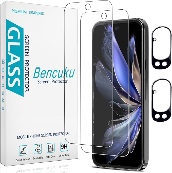 2 Pack Tempered Glass Screen Protector by Bencuku