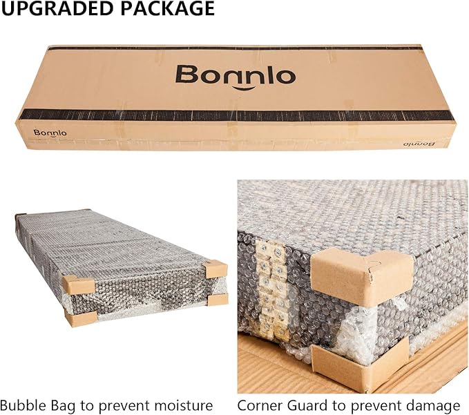 Bonnlo Upgraded Heavy Duty 6FT Tall Rattan Room Divider Screens with Partition Wall 2 Display Shelves, Indoor Folding Screen Dual-Sided Hinges for Home Office (6 Panels)