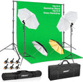 EMART 10X10 FT Green Screen Backdrop Kit, Photography Umbrella by EMART