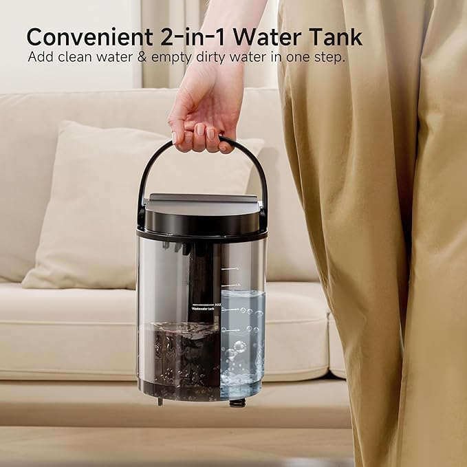 uwant Portable Carpet Cleaner with Steam& Hot Water 18Kpa Upholstery Cleaner Machine for Pets with Cleaning Tools& Solution Carpet Steam Cleaner for Cars,Couch,Furniture