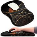 KUOSGM Mouse Pad Wrist Support, Ergonomic Mouse Pad with Massage Dot, Comfortable Computer Mouse Pad for Laptop, Wrist Rest Pain Relief Mousepad with Non-Slip PU Base for Office & Home, 12 x 8 in