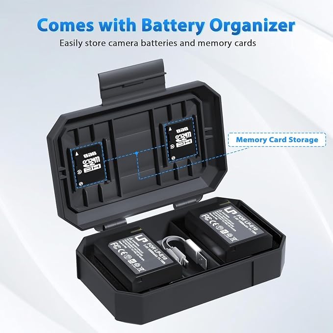 LP LP-E10 Battery 2-Pack 1500mAh USB-C Fast Charging - Image 5