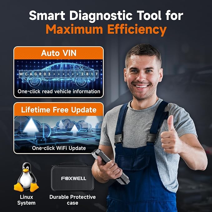 2026 FOXWELL NT624 Elite OBD2 Scanner Upgraded from NT614Elite & NT604Elite Code Reader, All-System OBD2 Scan Tool, 8 Advanced Reset Functions, AutoVIN, Live Data, Lifetime WiFi Free Updates