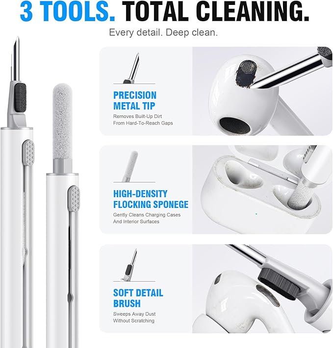 Hyashee Cleaner Kit for AirPods Pro 3/2/1, 3-in-1 Earbud Cleaning Pen - Image 3