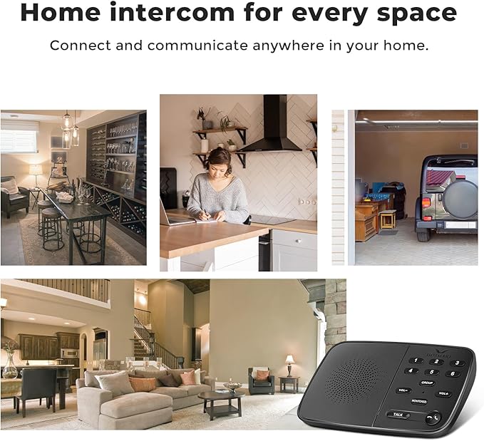 Hosmart UltraSpeak Pro Intercoms Wireless for Home, Two-Way Real-time Intercom Full Duplex Wireless Intercom System for Home Use, Clear Sound House Intercom System for Business with 1200 Feet Range