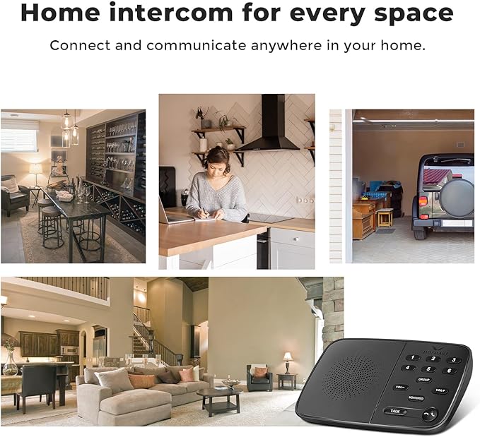 Hosmart Intercoms Wireless for Home UltraSpeak Pro, 2025 Full Duplex Wireless Intercom System for Business, Room to Room Intercom Two Way Real-time Intercom with 1200 Feet Range (3 Packs)
