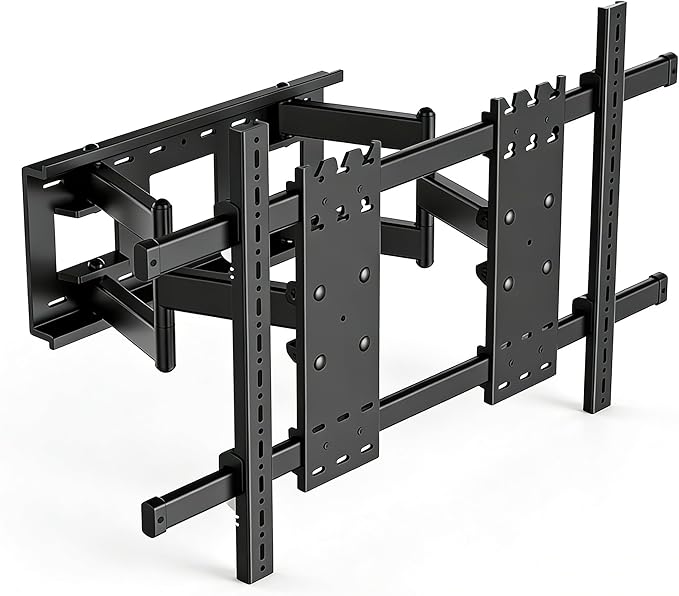 HILLPORT 98 100 TV Wall Mount 70 to 120 inch Heavy Duty Large Screen Full Motion Bracket, with Swivel and Tilt, up to 287 Lbs, Max VESA 1000x600mm, Black, DY1000