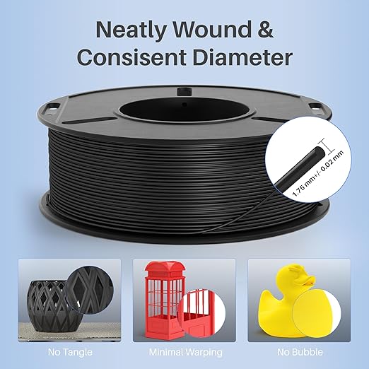 ELEGOO 250g Rapid PLA Plus Filament 1.75mm Bundle, 8 Colors PLA+ 3D Printer Filament 30-600 mm/s High Speed Printing, Dimensional Accuracy +/- 0.02 mm 8 Pack 250g Spool