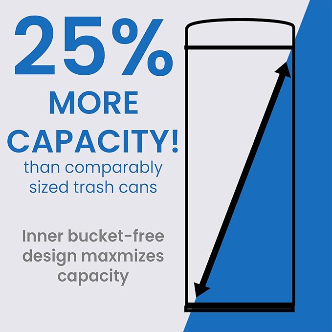 iTouchless 13 Gallon Kitchen Trash Can with Odor Filter, Automatic Motion Sensor Bin, Soft-Close Stainless Steel, Slim Wastebasket for Narrow Spaces, Silver