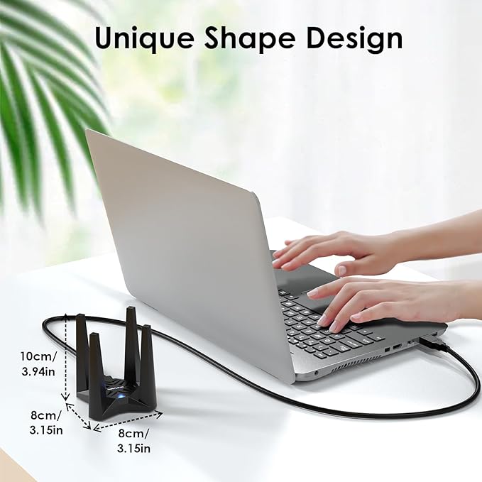 WAVLINK AX1800 USB WiFi 6 Adapter, Dual Band 5GHz/2.4GHz USB 3.0 WiFi Adapter - Image 6