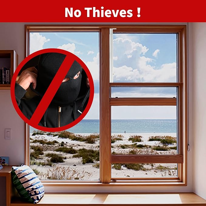 ZhouDaShu Adjustable Window Security Bars, Window Locks Bars for Inside Windows Prevent Burglary, Window Safety Bars for Children Security, Window Stoppers for Extends from 16.3-29.3 in(Steel 1 pcs)