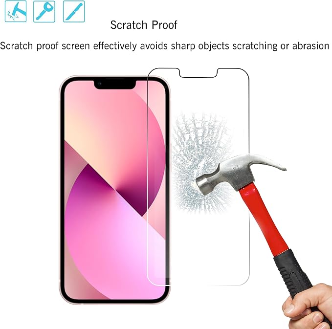 Ailun Screen Protector for iPhone 13 mini Display 2021 3 Pack Tempered Glass - Image 3