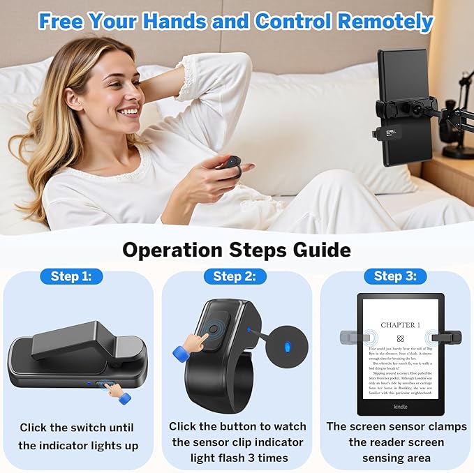 Page Turner Ring for Kindle, Remote Control for iPhone iPad Android Tablets - Image 3