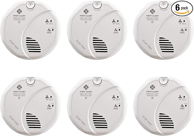 First Alert BRK SC7010B-6 Hardwired Smoke and Carbon Monoxide Detector by FirstAlert