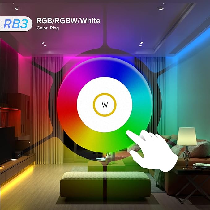 BTF-LIGHTING RB3 2.4G Wireless Touch RF Remote for SPI Chasing RGB RGBW LED Strip Light 4 Zone Control Match with SP530E SP630E SP633E SP634E SP638E SP639E SP63BE