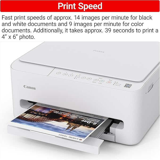 Canon PIXMA TS4320 Wireless Color Inkjet Printer for Duplex Printing, White – Cost Efficient Home Printer with Copier/Scanner, Compact Design, Easy Setup, 1 Year Limited Warranty
