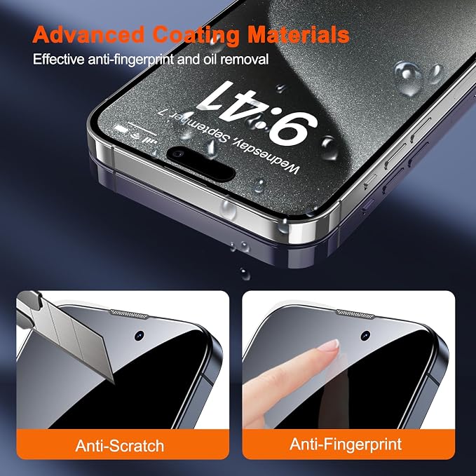 SIBEITU 3 Pack for iPhone 15 Pro Screen Protector - Image 7