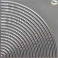 From Plain To Beautiful In Hours 9002 Arc Swell PVC 12 in x 12 in Peel and Stick Wall Panels (Covers / 10 sq.ft), Silver, 10 Piece