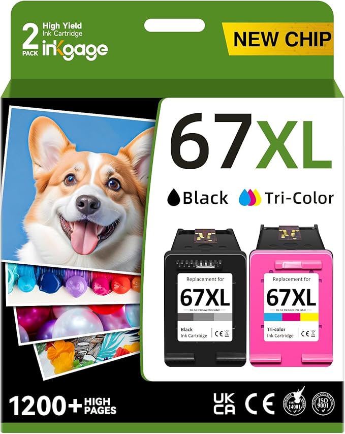 67XL Ink Cartridges Black/Color Combo Pack Compatible by Unknown