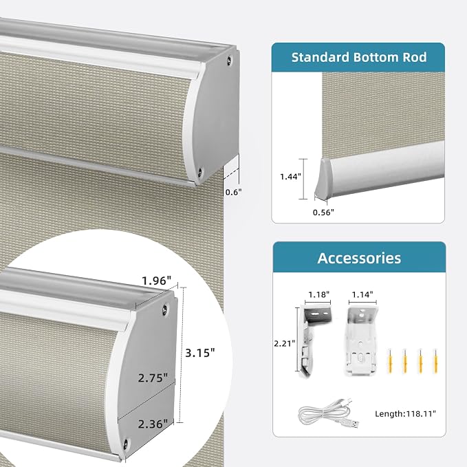 SmartWings Motorized Light Filtering Roller Shades Work - Image 5