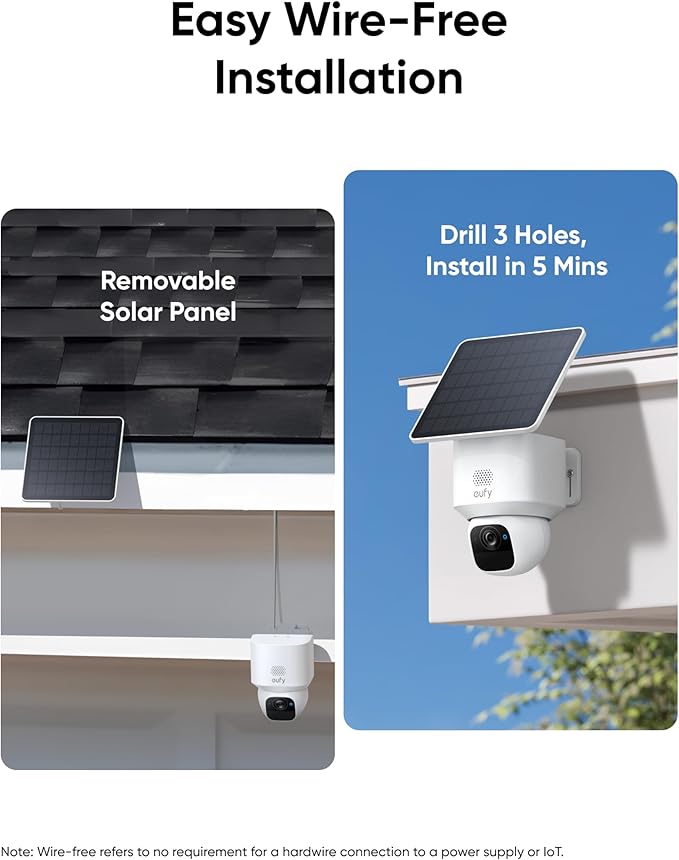 eufy Security SoloCam E30, 2-Cam Pack Kit, Security Cameras Wireless Outdoor, Solar Camera Outdoor Wireless, 360° Pan, AI Tracking, 2K Clarity, No Monthly Fee