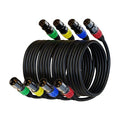 AuxLink XLR Cables, XLR Microphone Cable 10 ft 4 Pack, Gold-Plated 3-pin XLR Speaker Cable Male to Female Balanced Mic Cable