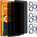 QHOHQ for iPhone 16 Pro Max Privacy Screen Protector + Camera Lens Protector by QHOHQ