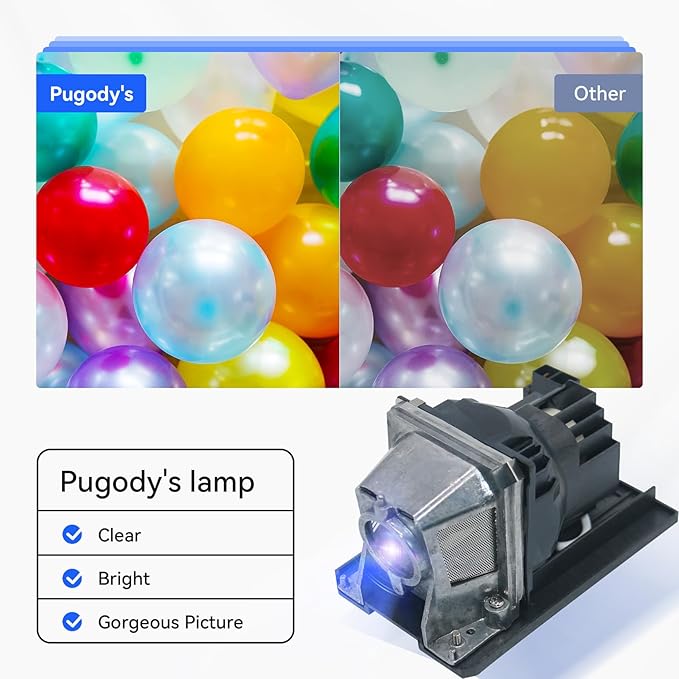 Pugody NP13LP /NP18LP Quality Replacement Projector Lamp Bulb for NEC V230 V230X V260W V260R V260X V260 V260G NP110 NP115 NP115G NP210 NP210G NP215G NP216 NP216G NP216GEDU NP-V300W V300X with Housing