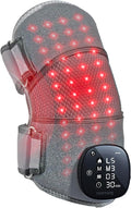 FORTHiQ RED+ Knee Massager with Heat and Red Light Therapy, Knee Brace with 5 Intensity Levels, 52 Red & Infrared Lights, Cordless, Adjustable for Knees, Elbows & Shoulders, FSA-HSA Eligible