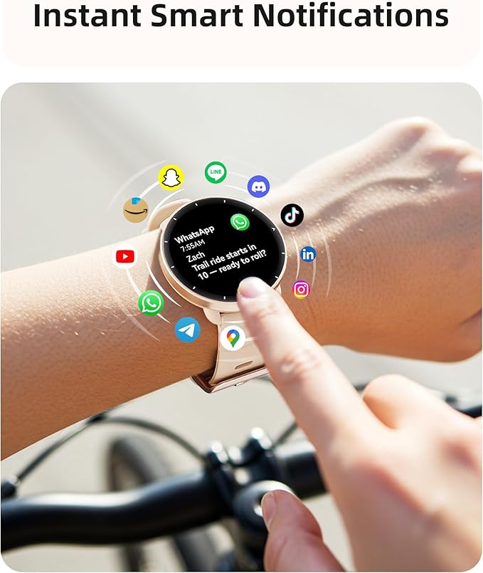 Parsonver Smart Watch for Swimming, 5ATM Waterproof Watch for Pool & Open Water, AI Swim Analysis, Built-in GPS & Compass, AMOLED Fitness Tracker 100+ Sport Mode, Heart Rate Sleep Monitor, French Grey