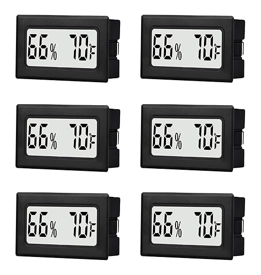 6 Pack Mini Small Digital Hygrometer Thermometer Indoor Temperature and by TASOGEN