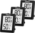 Geevon Digital Hygrometer, 3 Pack Indoor Thermometer Room Temperature Humidity by GEEVON