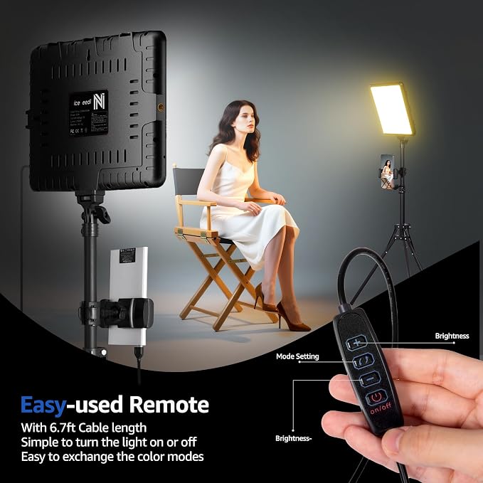 1-Pack LED Video Light Kit, NiceVeedi Photography Lighting Kit, 2800-6500K - Image 6