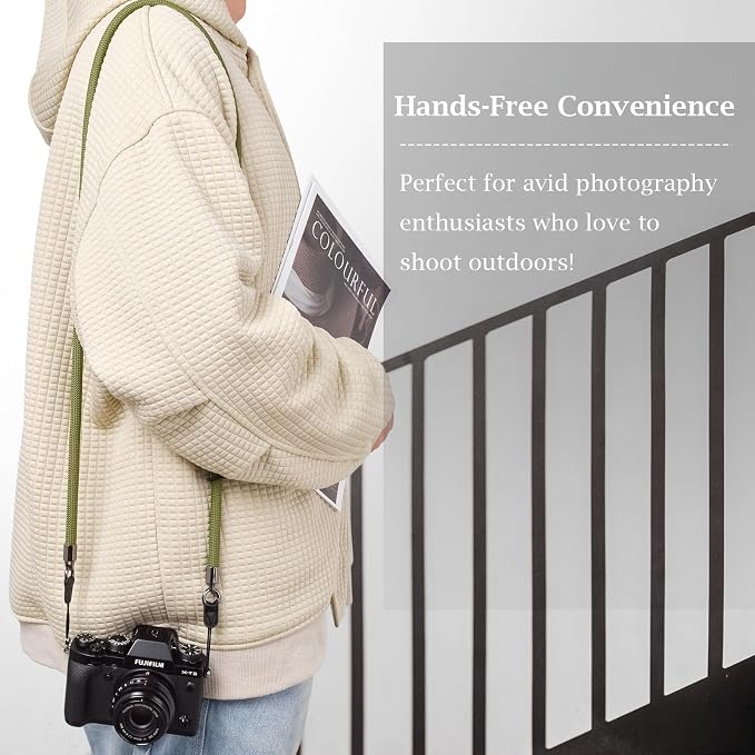 VOVMOEYA Nylon Braided Camera Rope Strap, Camera Neck Shoulder Strap - Image 3