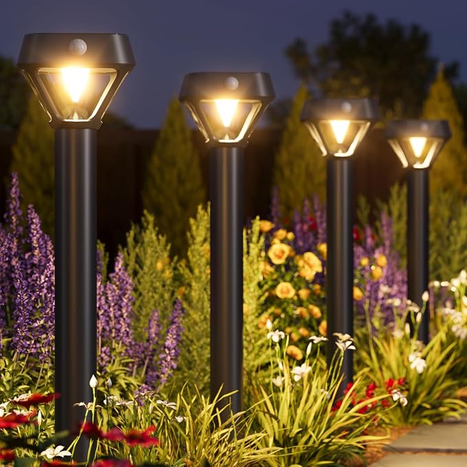 XMCOSY+ Smart Solar Pathway Lights, 150LM RGBCW Color Changing Landscape by XMcosy