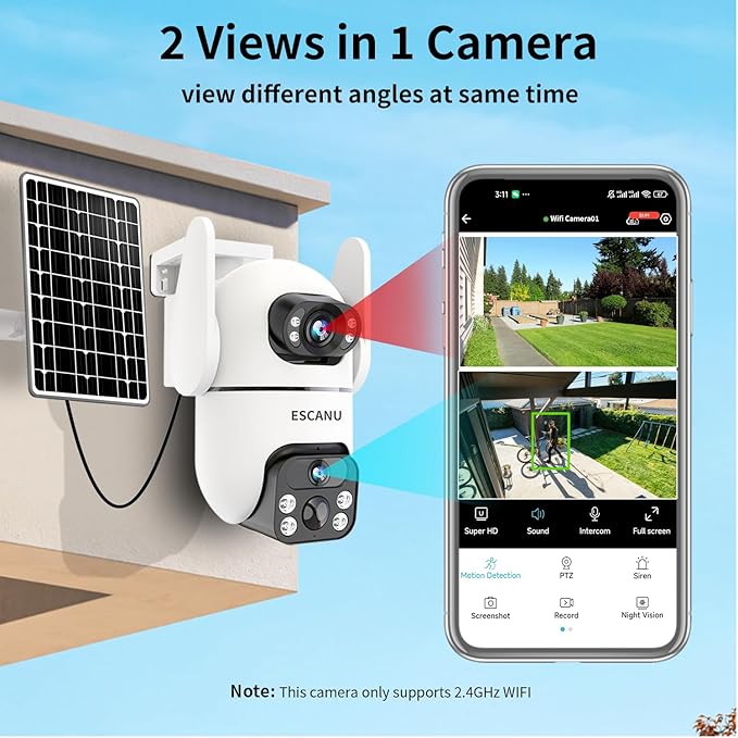 Dual Lens Security Cameras Wireless Outdoor - Image 3