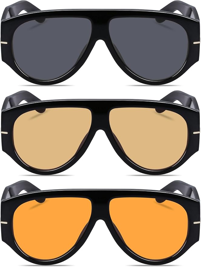 Oversized Retro Aviator Sunglasses - Image 2
