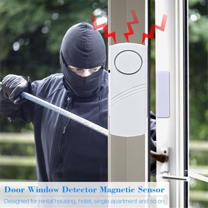 Door Window Alarm, 90DB Door Alarms for Kids Safety, Door Window Burglar Alarm-Window Pool Alarms for Home (12 Pack)